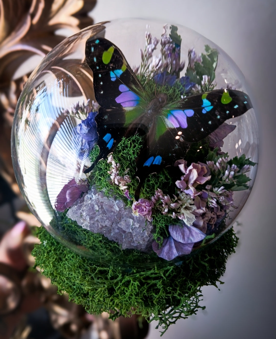 1 Amethyst sconce