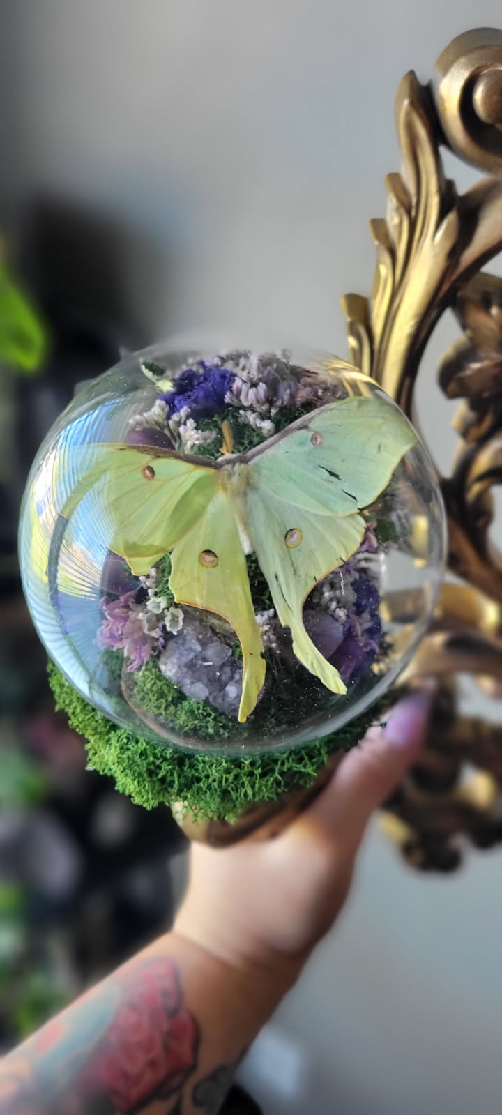 1 Amethyst sconce