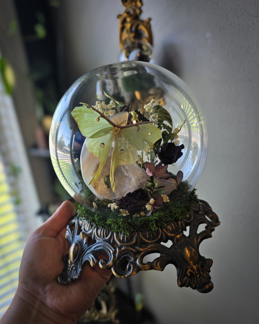 1 Druzy agate globe