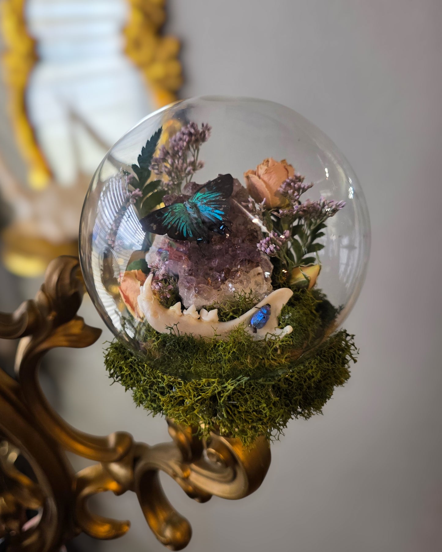 druzy double sconce